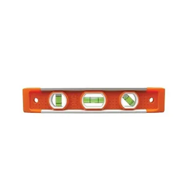 Klein Tools 935 Torpedo Level, 9", 3 Vials, Aluminum, Magnetic, V-Grooved