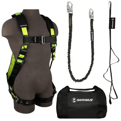 Safewaze 020-3090 - PRO Bag Kit FS185-3X Harness, FS580 Lanyard, FS902 Trauma, FS8150 Bag