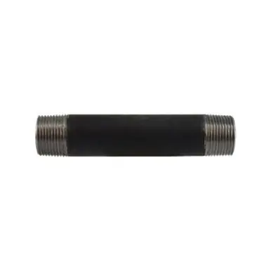 Midland Industries 59115SMLS - Seamless Pipe Nipple, 1" MPT x 1" MPT, 12" L, Steel, Black, SCH 80