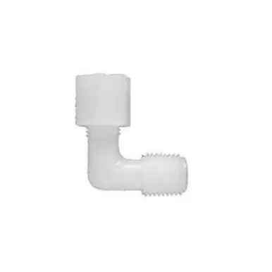 Midland Industries 17224N - 90° Elbow, 1/4" Compression x 1/8" MIP, Nylon, White