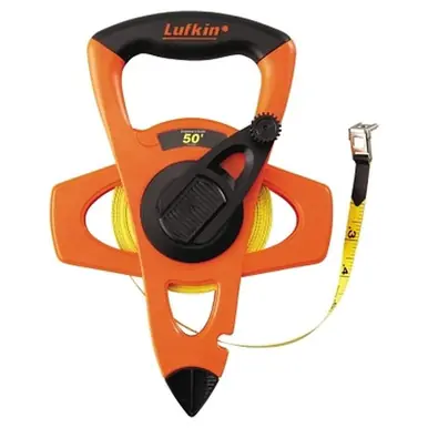 Crescent Lufkin FE050D 50 ft Hi-Viz Orange Fiberglass Tape Measure, SAE