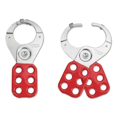 American Lock AL0802 Lockout Hasp, 1-1/2" Jaw Dia, Red