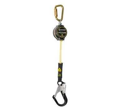 Safewaze 020-5203 - Latitude Pro Arc Flash 7‘ Single Web SRL, Steel Carabiner, Alu Rebar Hook