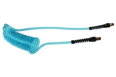 Coilhose Pneumatics PU38-15B-T Flexcoil, 3/8" x 15‘, 3/8" NPT Swivel Strain Relief Fittings,