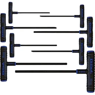 Eklind Tool 64908 Power-T 8-Piece Metric Hex Key Set, 9" Handle