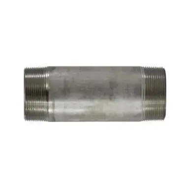 Midland Industries 49173 - Welded Pipe Nipple, 2" MPT x 2" MPT, 11" L, Stainless Steel, SCH 40