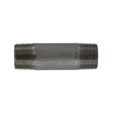 Midland Industries 52101 - Seamless Pipe Nipple, 1" MPT x 1" MPT, 2" L, Stainless Steel, SCH 80