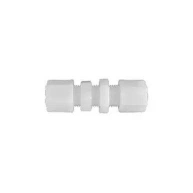 Midland Industries 17088N - Bulkhead Union, 1/4" Compression x 1/4" Compression, Nylon, White