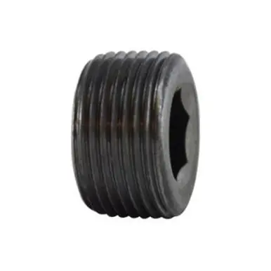 Midland Industries 67766 - Hex Socket Countersunk Plug, 1" NPT(M), Steel, Black, 150 lb