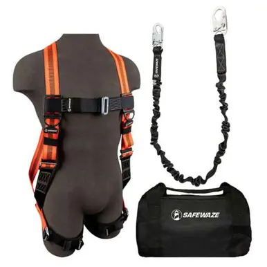 Safewaze 020-3129 - V-Line Bag Combo FS99280-E Harness, FS88580 Lanyard, FS8150 Bag