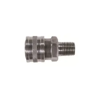 Midland Industries 86030SS - Quick Disconnect Straight Through Coupler, 1/4", MPT