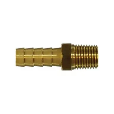 Midland Industries 07001-0204-003 - Rigid Adapter, 1/8" Hose Barbed x 1/4" NPT(M)F, Brass