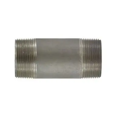Midland Industries 52147 - Seamless Pipe Nipple, 1-1/2" MPT x 1-1/2" MPT, 5" L, Stainless Steel, SCH