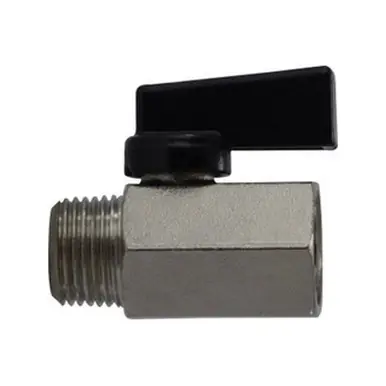 Midland Industries 46932 - Mini Ball Valve, 3/8" Nominal, FPT x MPT, 450 psi Pressure, 32 to 176° F