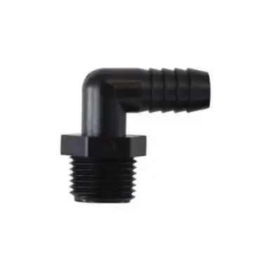 Midland Industries 33332P - 90° Elbow, 1" Hose Barbed x 1/2" MIP, Polypropylene