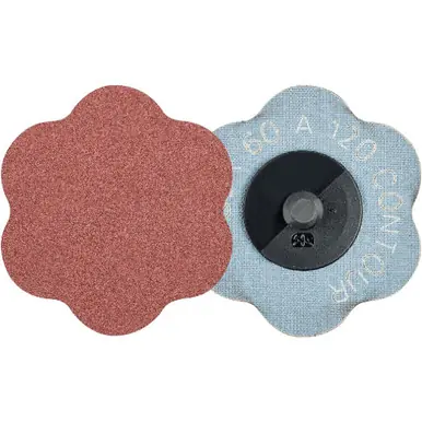 PFERD 42427 - COMBIDISC CONTOUR Abrasive Disc, 2-3/8" Dia, Type CDR, 120 Grit, Aluminum oxide (50pk)