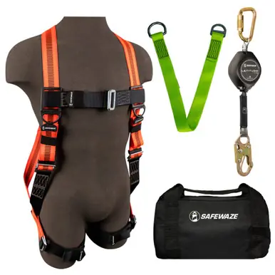 Safewaze SW130-E - V-Line Bag Kit FS99280-E Harness, FS-FSP1411-W SRL-P, FS811-6 Anchor, FS8150 Bag