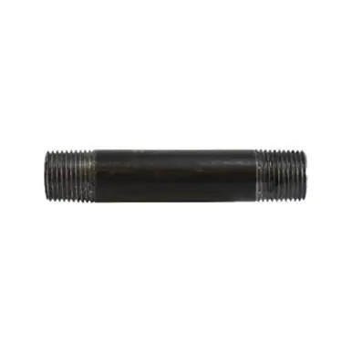 Midland Industries 59066SMLS - Seamless Pipe Nipple, 1/2" MPT x 1/2" MPT, 4" L, Steel, Black, SCH 80