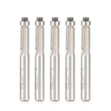 Amana 47090-5 - 5-Pack Carbide Tipped Flush Trim 1/4 Dia x 1/2 x 1/4" Shank