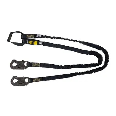 Safewaze 024-2159 - Arc Flash 6‘ Lanyard Aramid, Dual Leg, Soft Loop, Dielectric