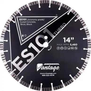 Diamond Vantage 14" x .125" x 1/20mm Conc/Mas, Value Plus Grade, Segmented Blade