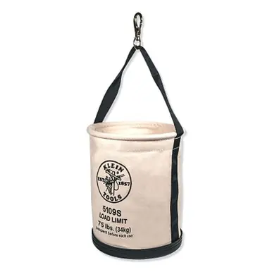 Klein Tools 5109S Wide-Opening Straight Wall Bucket, 1 Compartment, 15"