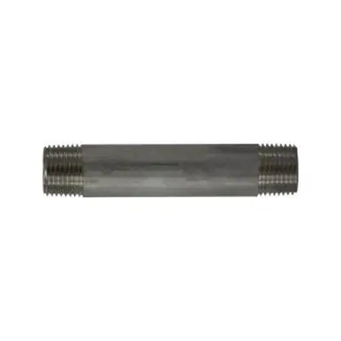Midland Industries 49076 - Welded Pipe Nipple, 1/2" MPT x 1/2" MPT, 12" L, Stainless Steel, SCH 40