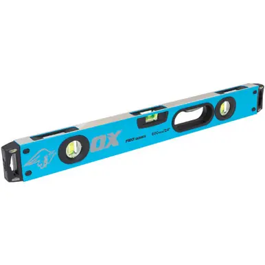 OX TOOLS P024406 - PRO 24" Box Spirit Level - Non Magnetic, High-Strength Aluminum Frame
