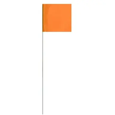 Presco 4521B Stake Flag, 4" x 5", 21" Height, Blue (100pk)