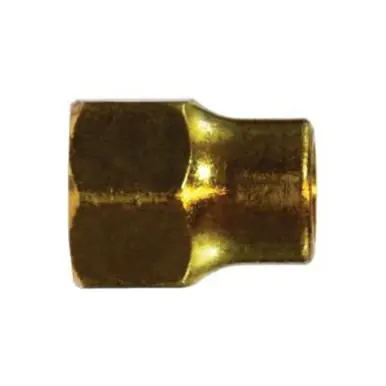 Midland Industries 10032 - Hex Long forged Nut, 5/8" SAE 45° Flare, Brass