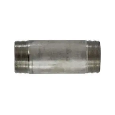 Midland Industries 49189 - Welded Pipe Nipple, 2-1/2" MPT x 2-1/2" MPT, 8" L, Stainless Steel, SCH