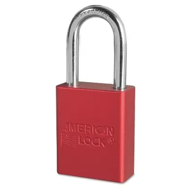 American Lock A1106NRRED Padlock, 1/4" x 1-1/2" x 3/4", Red