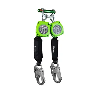 Safewaze 019-5052 - 6‘ Web Dual Leg Retractable with Steel Snap Hooks & 9013 BWB