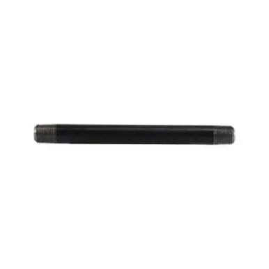 Midland Industries 59017SMLS - Seamless Pipe Nipple, 1/8" MPT x 1/8" MPT, 12" L, Steel, Black, SCH