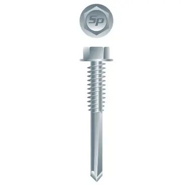 Strong-Point H54 - 12-24 x 3" Hex Head Self-Drilling Screw, Zinc 1000ct