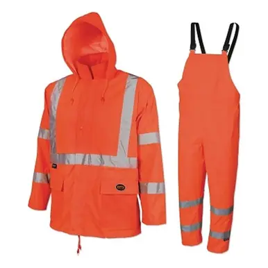 Pioneer V1080360U-XL Hi-Vis Oxford Poly/PVC Waterproof Suit, Yellow/Green, XL
