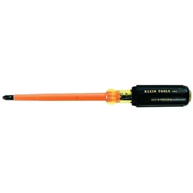 Klein Tools 603-4-INS Insulated Phillips-Tip Cushion-Grip Screwdriver, 2