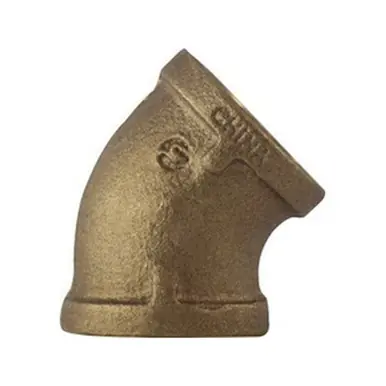 Midland Industries 44189 - 45° Round Base Street Elbow, 2-1/2" FPT x 2-1/2" FPT, Bronze