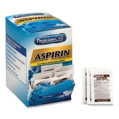 First Aid Only 90014 PhysiciansCare Aspirin, 325 mg, 100 Packets per Box