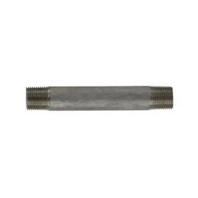 Midland Industries 49056 - Welded Pipe Nipple, 3/8" MPT x 3/8" MPT, 12" L, Stainless Steel, SCH 40