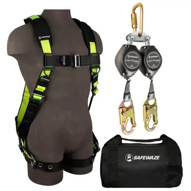Safewaze FS144-L/XL - PRO Bag Combo FS185-L/XL Harness, FS-FSP14075-W SRL, FS8150 Bag