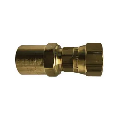 Midland Industries 07216-061104 - Reusable Swivel, 3/8" Hose x 1/4" FNPSM, Brass