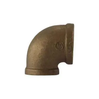 Midland Industries 44125 - 90° Reducing Elbow, 3/4" FPT x 1/4" FPT, Bronze