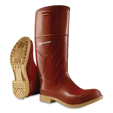 Dunlop 8532400.07 16" Superpoly Steel Toe Boot, Burgundy/Tan, Men‘s Size 7