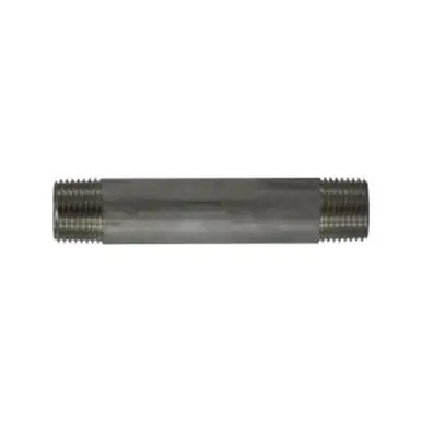 Midland Industries 49070 - Welded Pipe Nipple, 1/2" MPT x 1/2" MPT, 6" L, Stainless Steel, SCH 40