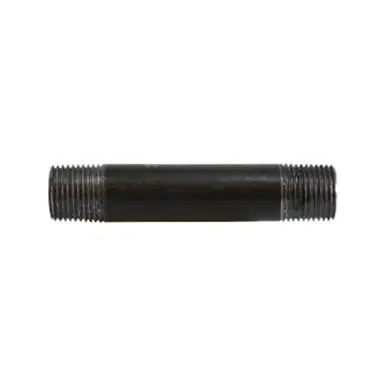 Midland Industries 59073SMLS - Seamless Pipe Nipple, 1/2" MPT x 1/2" MPT, 9" L, Steel, Black, SCH 80