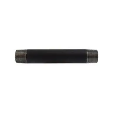 Midland Industries 59093SMLS - Seamless Pipe Nipple, 3/4" MPT x 3/4" MPT, 9" L, Steel, Black, SCH