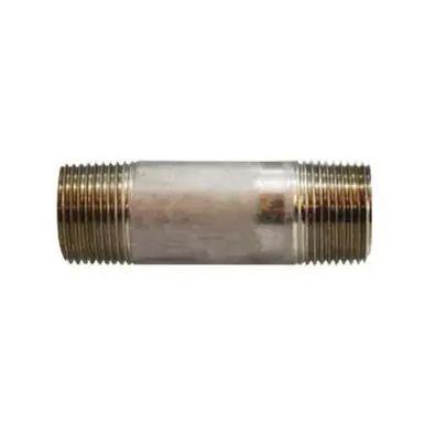 Midland Industries 52080 - Seamless Pipe Nipple, 3/4" MPT x 3/4" MPT, Close L, Stainless Steel, SCH