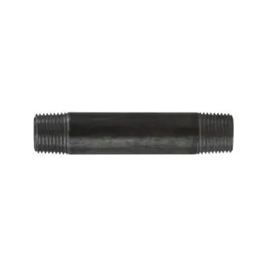 Midland Industries 57060 - Welded Pipe Nipple, 1/2" MPT x 1/2" MPT, 1-1/8" L, Steel, Black, SCH 40