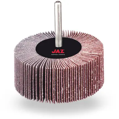 JAZ 58713 Mounted Coated Abrasive Flap Wheel, 2" x 1" x 1/4" Stem AO 40 Grit, Bulk Package (10pk)